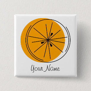 Knappen Citrus Orange Namn Knapp