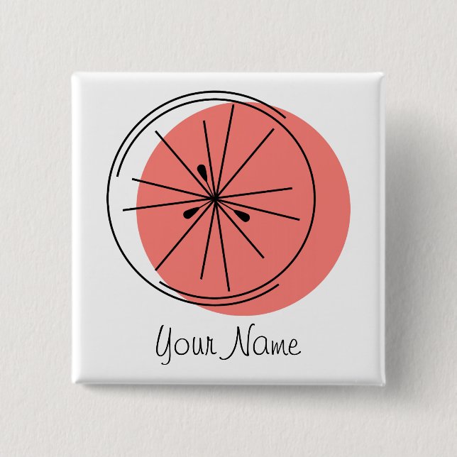Knappen Citrus Rosa Namn Knapp (Framsida)