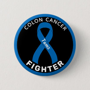 Knappen Colon Cancer Fighter Ribbon Black Knapp