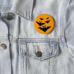 Knappen coola gulliga Halloween-fladdermöss Knapp