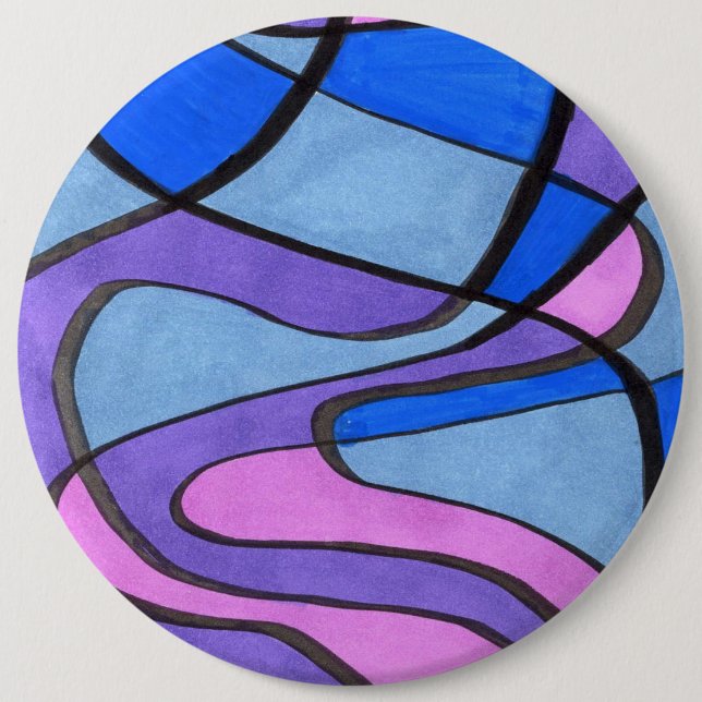 Knappen "Coola Morningl" Abstrakt Art Knapp (Framsida)