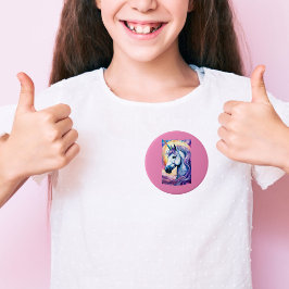 Knappen Cosmic Lila Unicorn Knapp