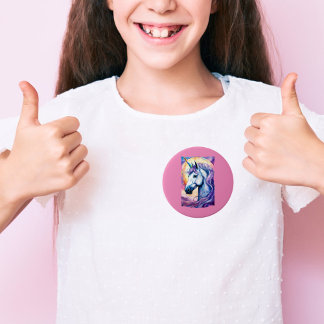 Knappen Cosmic Lila Unicorn Knapp