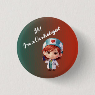 Knappen Cute Cardiolog Badge Knapp