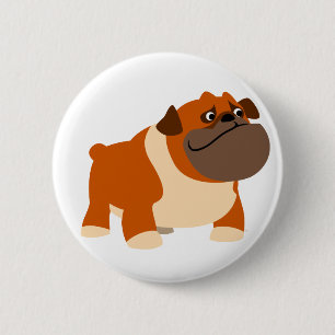Knappen Cute English Bulldog Knapp