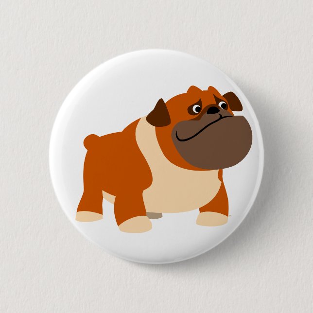 Knappen Cute English Bulldog Knapp (Framsida)