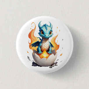 Knappen Cute Hatching Dragon Fantasy Knapp