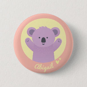 Knappen Cute Koala Bear Personlig Kids Knapp