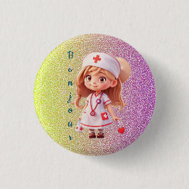 Knappen Cute Nurse Bonjour Badge Knapp