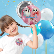Knappen Cute Pastel Ghost Barns födelsedag Party
