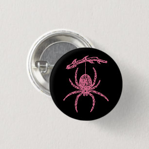 Knappen Cute Rosa Spider Knapp