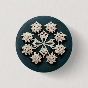 Knappen Cute snowflake. Knapp