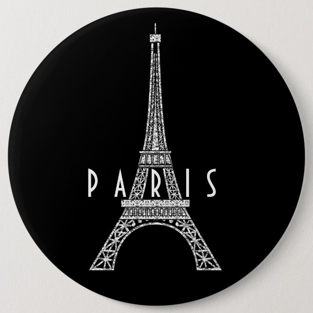 Knappen Cute white Frankrike Paris Eiffel torn Knapp (Framsida)