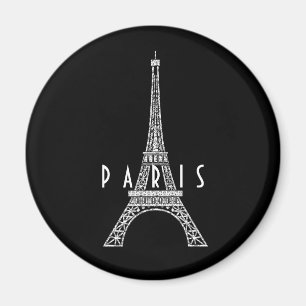 Knappen Cute white Frankrike Paris Eiffel torn Magnet
