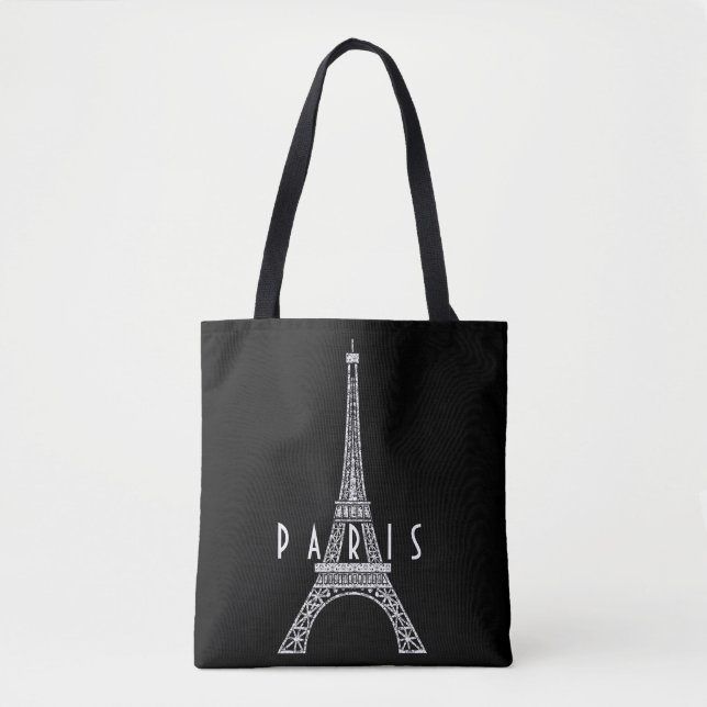 Knappen Cute white Frankrike Paris Eiffel torn Tygkasse (Framsida)
