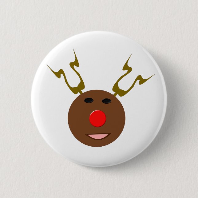 Knappen Cyber jul Reindeer Knapp (Framsida)