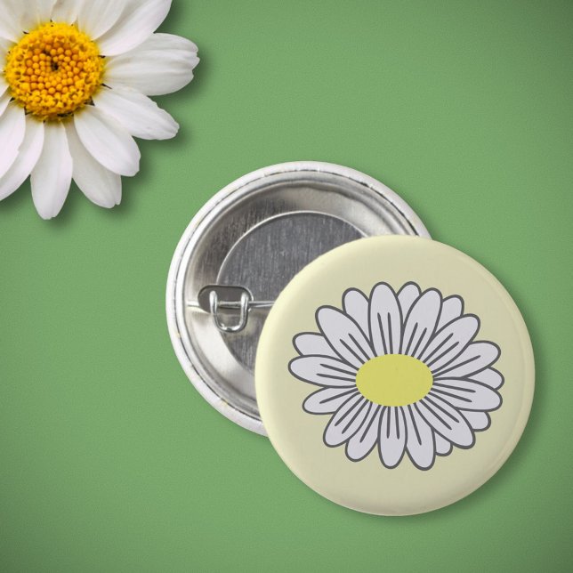 Knappen daisy blomma Gult Knapp (Daisy Flower Yellow Button)