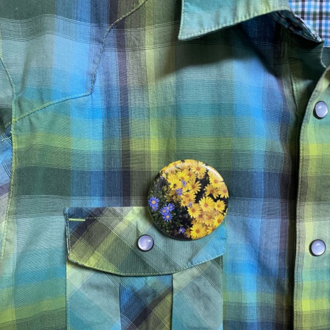 Knappen Daisy för gult och Lila Knapp (Skapare uppladdad)