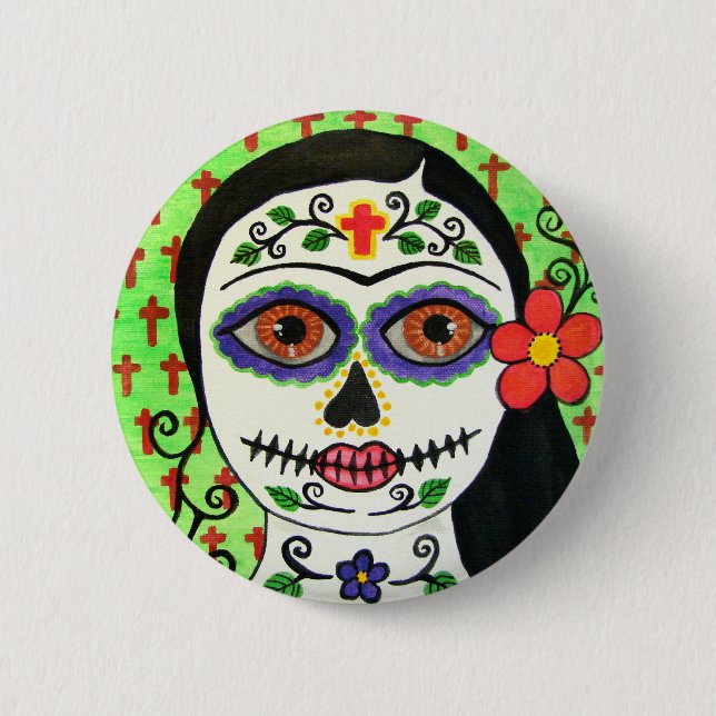 Knappen day of the dead catrina knapp (Framsida)