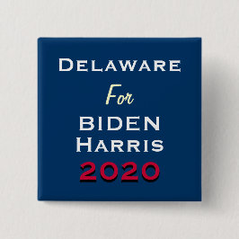 Knappen DELAWARE FOR BIDEN HARRIS 2020 Kampanj Knapp