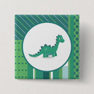 Knappen Dinosaur square pinback Knapp