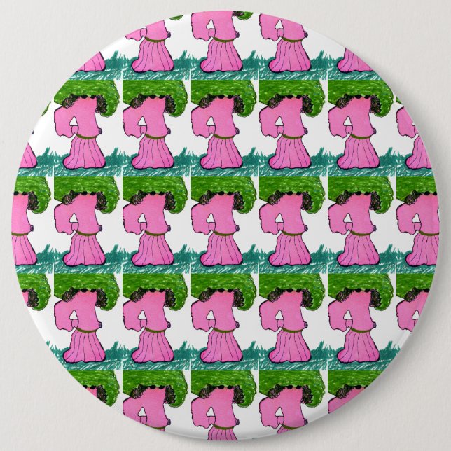 Knappen "Do the Veggie Stroal Dance" Abstrakt Art Knapp (Framsida)