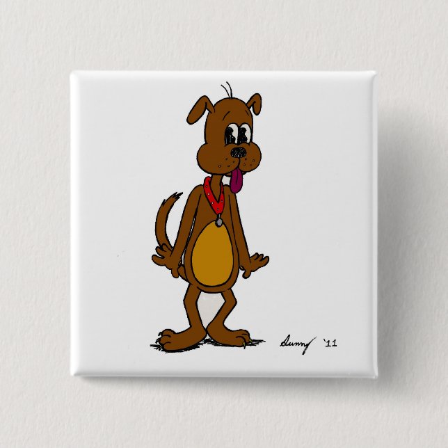 Knappen Doggy Toon Knapp (Framsida)