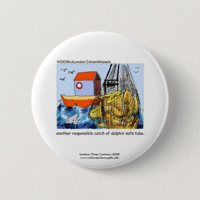 Knappen Dolphin Säker Tuba Funny Novelty Knapp (Framsida)