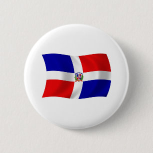 Knappen Dominikanska republiken Flagga Knapp