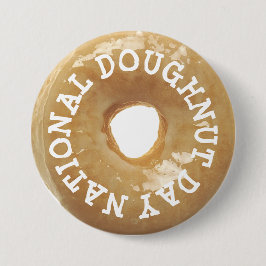 Knappen Donut Doughnut på nationaldagen för ringrö Knapp