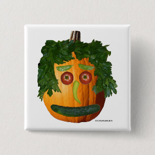 Knappen Dra ut knapp för att dra ut Pumpkin Ansikt