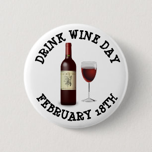 Knappen Drink Vin Dag 18:e Helgdagarna Knapp
