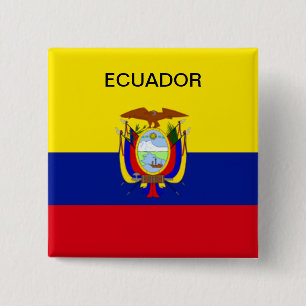 Knappen Ecuador flagga. Knapp