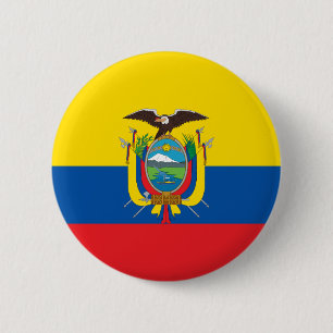 Knappen Ecuador Flagga Knapp