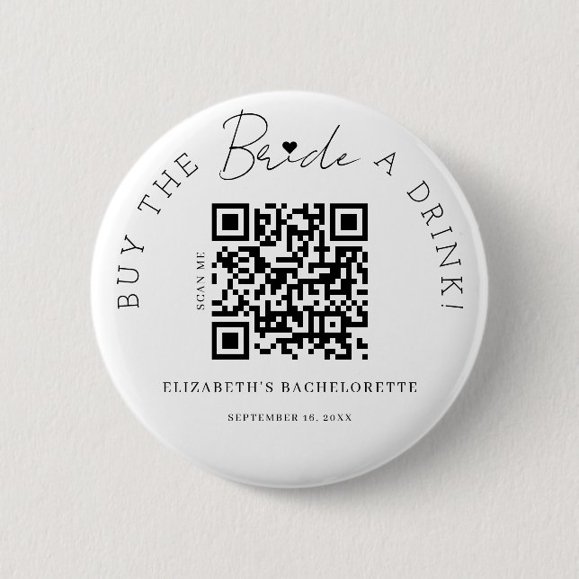 Knappen Elegance Buy A Drink QR-kod Knapp (Framsida)