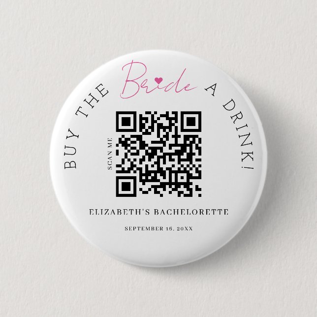 Knappen Elegance Buy A Drink QR-kod Knapp (Framsida)