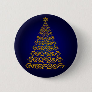 Knappen elegant Blue Julgran Knapp