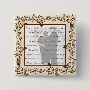 Knappen elegant Butterfly Square Knapp