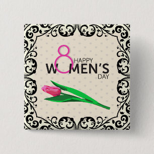 Knappen elegant Internationell Womens Day Knapp
