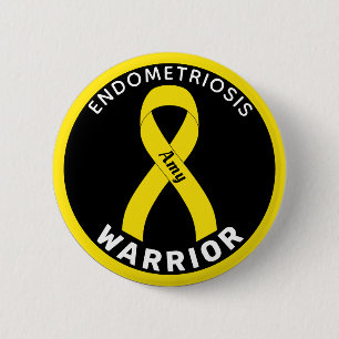 Knappen Endometrios Warrior Ribbon Black Knapp