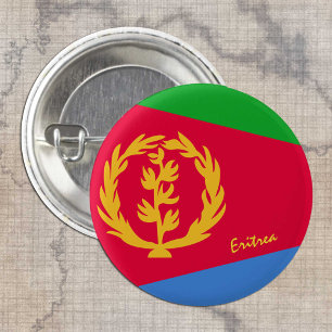 Knappen Eritrea, patriotisk eritreansk Flagga mode Knapp