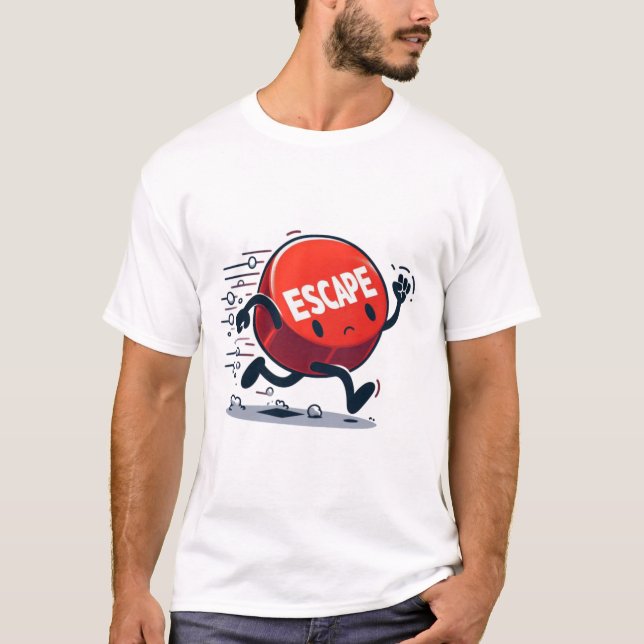 Knappen Escape körs T Shirt (Framsida)