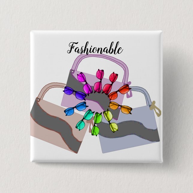 Knappen Fashionable Bagys och Glass Knapp (Framsida)