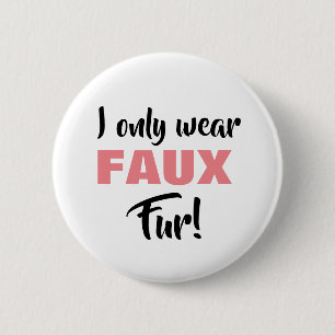 Knappen Faux Päls Knapp