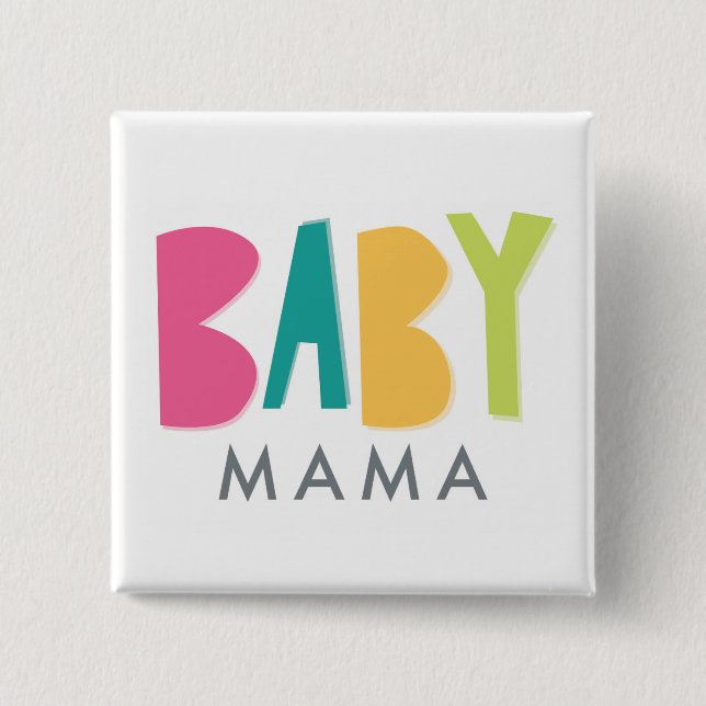 Knappen Fet Baby Mamma Knapp (Framsida)
