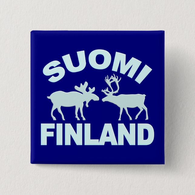 Knappen Finlands Moose & Reindeer Knapp (Framsida)