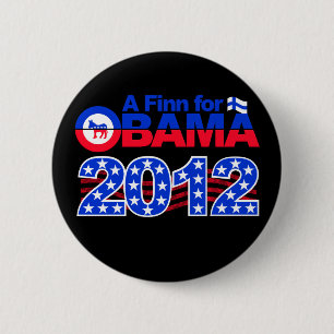 Knappen FINN FÖR OBAMA 2012 Knapp
