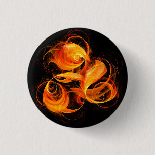 Knappen Fireball Abstrakt Art (rund) Knapp