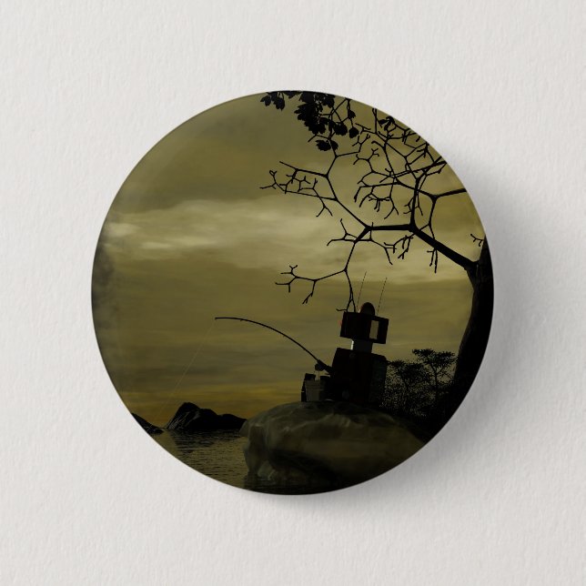 Knappen Fiskpiggvar Knapp (Framsida)