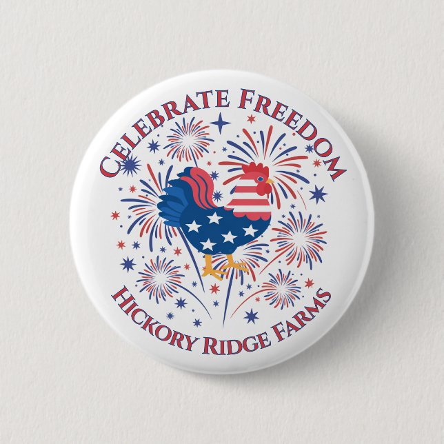 Knappen Fjärde juli-kyckling Knapp (Framsida)